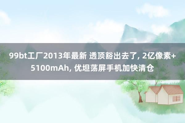 99bt工厂2013年最新 透顶豁出去了， 2亿像素+5100mAh， 优坦荡屏手机加快清仓