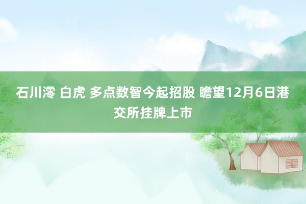 石川澪 白虎 多点数智今起招股 瞻望12月6日港交所挂牌上市
