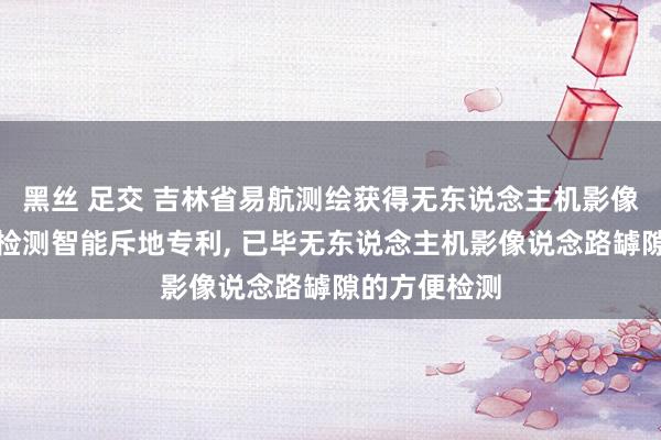 黑丝 足交 吉林省易航测绘获得无东说念主机影像说念路罅隙检测智能斥地专利， 已毕无东说念主机影像说念路罅隙的方便检测